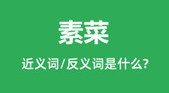 素菜的近义词和反义词是什么_素菜是什么意思?