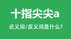 十指尖尖的近义词和反义词是什么＿十指尖尖是什么意思？