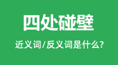 四处碰壁的近义词和反义词是什么_四处碰壁是什么意思?