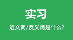 实习的近义词和反义词是什么_实习是什么意思?