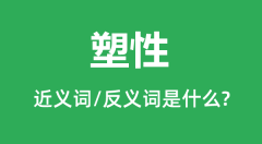 塑性的近义词和反义词是什么_塑性是什么意思?