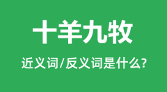 十羊九牧的近义词和反义词是什么_十羊九牧是什么意思?