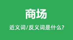 商场的近义词和反义词是什么_商场是什么意思?