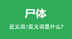 尸体的近义词和反义词是什么_尸体是什么意思?