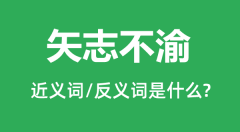 矢志不渝的近义词和反义词是什么_矢志不渝是什么意思?
