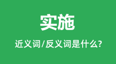实施的近义词和反义词是什么_实施是什么意思?