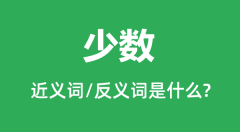少数的近义词和反义词是什么_少数是什么意思?