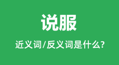 <b>说服的近义词和反义词是什么_说服是什么意思?</b>