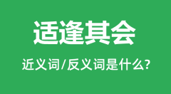 适逢其会的近义词和反义词是什么_适逢其会是什么意思?