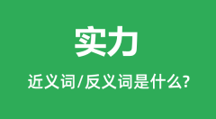 实力的近义词和反义词是什么_实力是什么意思?