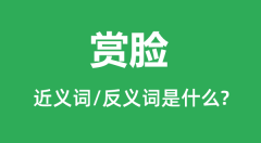 赏脸的近义词和反义词是什么_赏脸是什么意思?