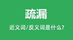 疏漏的近义词和反义词是什么_疏漏是什么意思？