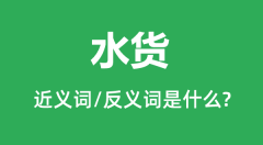 水货的近义词和反义词是什么_水货是什么意思?