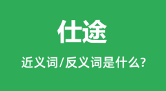 仕途的近义词和反义词是什么_仕途是什么意思?