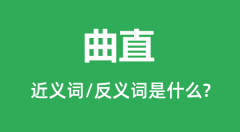 曲直的近义词和反义词是什么_曲直是什么意思?