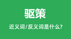 驱策的近义词和反义词是什么_驱策是什么意思?