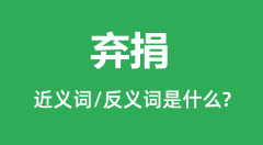 弃捐的近义词和反义词是什么_弃捐是什么意思?