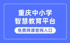 重庆中小学智慧教育平台免费网课官网入口
