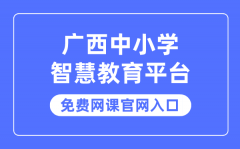 广西中小学智慧教育平台免费网课官网入口