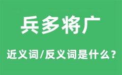 兵多将广的近义词和反义词是什么_兵多将广是什么意思?
