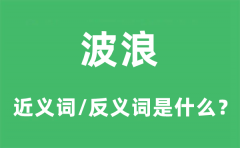 波浪的近义词和反义词是什么_波浪是什么意思?