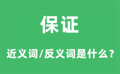 保证的近义词和反义词是什么_保证是什么意思?