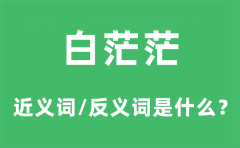 白茫茫的近义词和反义词是什么_白茫茫是什么意思?
