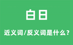 白日的近义词和反义词是什么_白日是什么意思?