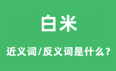 <b>白米的近义词和反义词是什么_白米是什么意思?</b>