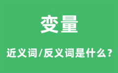 变量的近义词和反义词是什么_变量是什么意思?