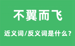 不翼而飞的近义词和反义词是什么_不翼而飞是什么意思?