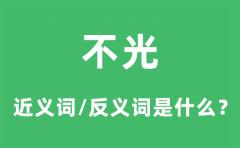 不光的近义词和反义词是什么_不光是什么意思?
