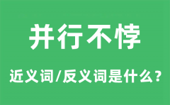 并行不悖的近义词和反义词是什么_并行不悖是什么意思?