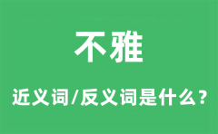 不雅的近义词和反义词是什么_不雅是什么意思?