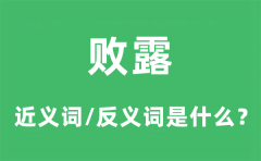 败露的近义词和反义词是什么_败露是什么意思?
