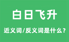 白日飞升的近义词和反义词是什么_白日飞升是什么意思?