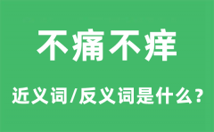 不痛不痒的近义词和反义词是什么_不痛不痒是什么意思?