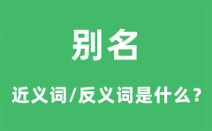 别名的近义词和反义词是什么_别名是什么意思?