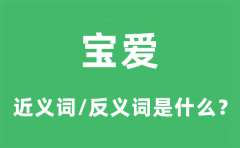 宝爱的近义词和反义词是什么_宝爱是什么意思?