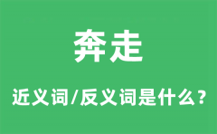 奔走的近义词和反义词是什么_奔走是什么意思?