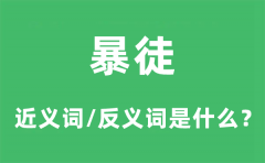 暴徒的近义词和反义词是什么_暴徒是什么意思?