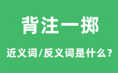 背注一掷的近义词和反义词是什么_背注一掷是什么意思?