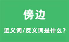 傍边的近义词和反义词是什么_傍边是什么意思?