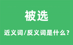 被选的近义词和反义词是什么_被选是什么意思?