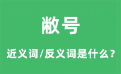 敝号的近义词和反义词是什么_敝号是什么意思?
