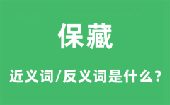 保藏的近义词和反义词是什么_保藏是什么意思?