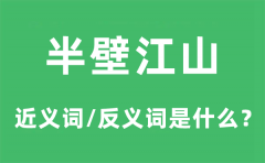 半壁江山的近义词和反义词是什么_半壁江山是什么意思?