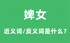 婢女的近义词和反义词是什么_婢女是什么意思?