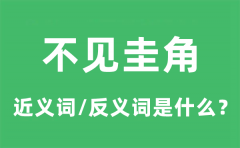 不见圭角的近义词和反义词是什么_不见圭角是什么意思?