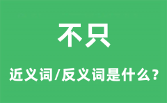 不只的近义词和反义词是什么_不只是什么意思?